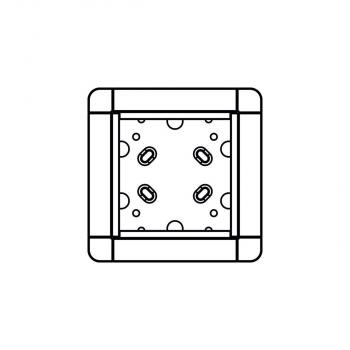 Ritto Aufputzrahmen 1 Modulplatz, titan (1883130)
