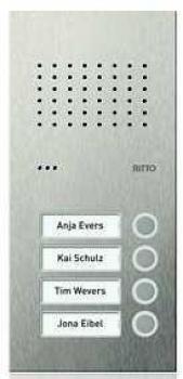 ARDEBO.de Ritto Acero pur Türstation Audio 4 Wohneinheiten edelstahl (RGE1810425)