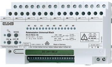 ARDEBO.de REG-Gehäuse 8 TE, mit elektronischer Handbetätigung und LED-Statusanzeige 8 Schließer, Jung RS 8 REGHE