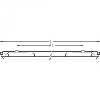 Regiolux Feuchtraumleuchte maran-DV/1500 LED 6200-3900 840 ETM hg, 26-43W, 3900-6200lm, 4000K, hellgrau (50135404115)