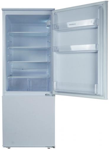 Respekta KGE144 Einbau Kühl-/Gefrierkombination, Nischenhöhe 145cm, 212L, Schlepptürtechnik, Thermostat, LED-Beleuchtung, Weiß