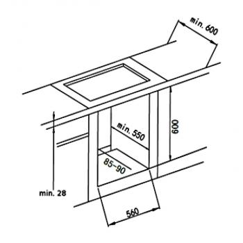 PKM BIC4-2KB GKU IX2 EEK: A Einbau Herdset mit Glaskeramikkochfeld, 59 cm breit, 54 L , Restwärmeanzeige, Vollglasinnentüre, 3 Glasschichten, Gehäusekühlung, Tropfschale, Grillrost