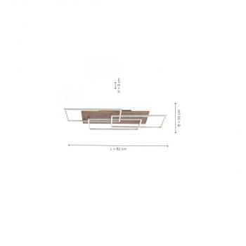 Paul Neuhaus LED-Deckenleuchte, holz, CCT, Fernbedienung, Innenleuchte, 36W, 4320lm (8330-79)