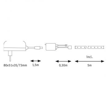 Paulmann FlexLED 3D Basisset, 26W, 5m, weiß (78966)