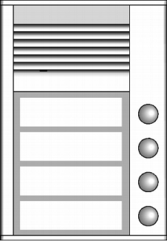 TCS PPAF0x-EN/02 Vorkonfigurierte Türsprechanlage, 8 Wohneinheiten, Aufputz