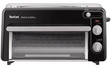 ARDEBO.de Tefal TL6008 Toast n Grill, Toaster mit integriertem Grillgerät, 1300 W, schwarz/silber