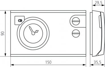 Theben RAMSES 782 Analog-Uhrenthermostat, IP 20, II, weiß (7820030)