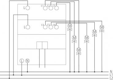 Theben LUXORliving H6 6-fach Heizungsaktor, Triac, IP 20 (4800440)