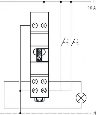 Theben OKTO S22-230 Stromstoßschalter elektromechanisch, 2 Kanäle/Schließer, allpolige Abschaltung, 200 W LED (3120122)