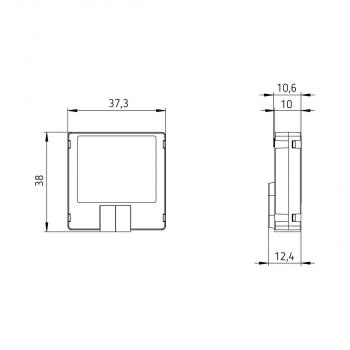 Theben LUXORliving T2 2-fach Binäreingang-Tasterschnittstelle, IP 20 (4800402)