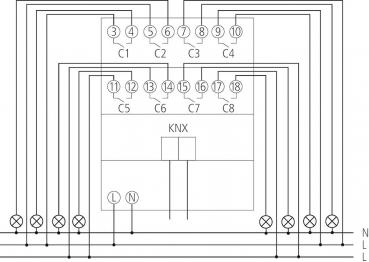 Theben LUXORliving S8 8-fach Schaltaktor, 8 Kanäle, IP 20 (4800425)