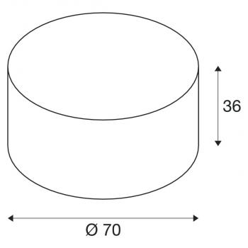 SLV FENDA, Leuchtenschirm, Ø70cm, weiß (1000579)