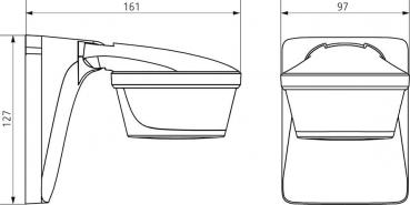 Theben theLuxa P300 WH Bewegungsmelder, PIR, 5 - 1000 lx, IP 55, weiß (1010610)