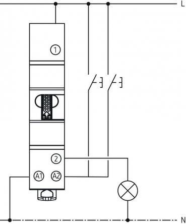 Theben OKTO S12-230 Stromstoßschalter elektromechanisch, 1 Kanal/Schließer, 200 W LED (3120120)