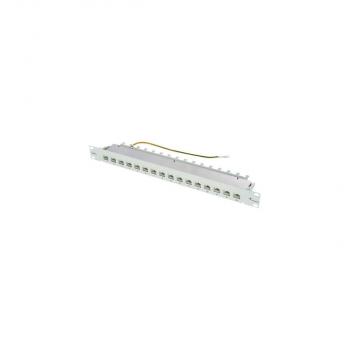 ARDEBO.de Telegärtner 19" Patch Panel 1HE MPP16-HS K Cat.6a, geschirmt, lichtgrau (100006996)