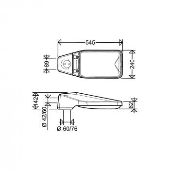 Schuch 42 L50 VARIO M LED-Mastleuchte, 35W, 5350lm, 4000K, eisenglimmer (420020501)