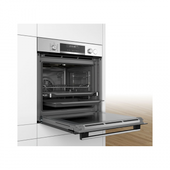 Bosch HRG5785S6 Serie 6 EEK: A Einbau-Backofen mit Dampfunterstützung, 71l, 59,4cm breit, 3D Heißluft, AutoPilot 30, Edelstahl