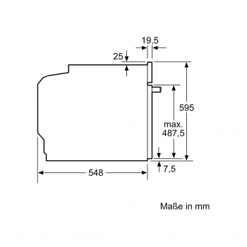 Bosch HRG5785S6 Serie 6 EEK: A Einbau-Backofen mit Dampfunterstützung, 71l, 59,4cm breit, 3D Heißluft, AutoPilot 30, Edelstahl