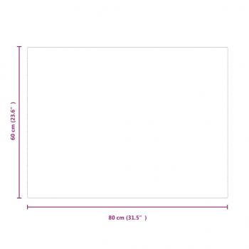 Kaminofen Glasplatte Rechteckig 80x60 cm