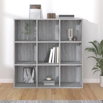 Bücherschrank Grau Sonoma-Eiche 98x29x97,5 cm