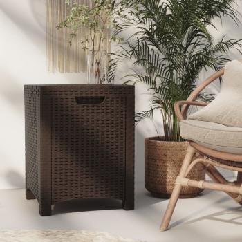 ARDEBO.de - Garten-Aufbewahrungsbox 39x39x46 cm PP Rattan Braun