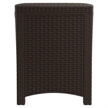 Garten-Aufbewahrungsbox 39x39x46 cm PP Rattan Braun