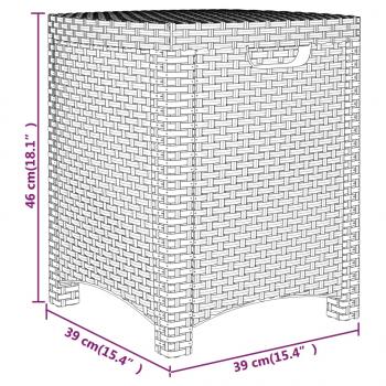 Garten-Aufbewahrungsbox 39x39x46 cm PP Rattan Braun