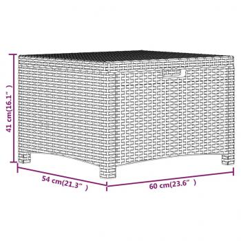 Garten-Aufbewahrungsbox 60x54x41 cm PP Rattan Graphit