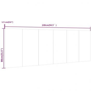 Kopfteil Betongrau 240x1,5x80 cm Holzwerkstoff