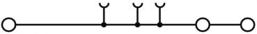 Weidmüller A3C 2,5 BL Durchgangs-Reihenklemme, PUSH IN, 2.5 mm², 800 V, 24 A, blau