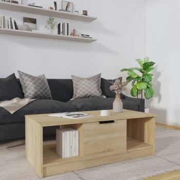 ARDEBO.de - Couchtisch Sonoma-Eiche 102x50x36 cm Holzwerkstoff