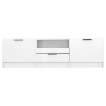 TV-Schrank Hochglanz-Weiß 140x35x40 cm Holzwerkstoff