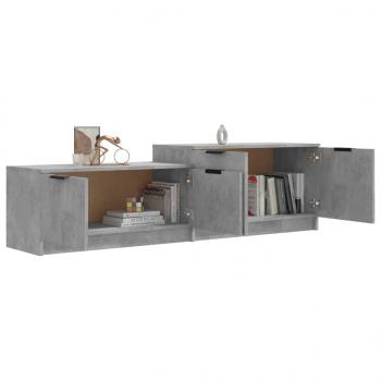 TV-Schrank Betongrau 158,5x36x45 cm Holzwerkstoff