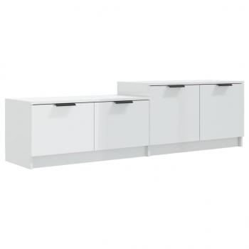 TV-Schrank Hochglanz-Weiß 158,5x36x45 cm Holzwerkstoff