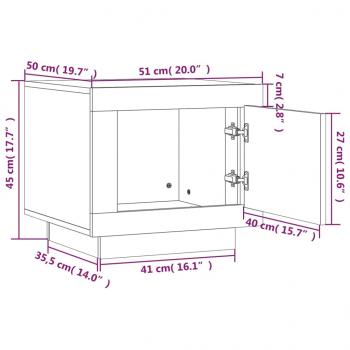 Couchtisch Betongrau 51x50x45 cm Holzwerkstoff