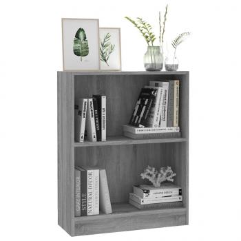 Bücherregal Grau Sonoma 60x24x76 cm Holzwerkstoff