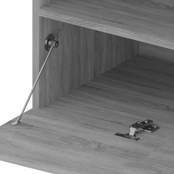 TV-Schrank mit LED-Leuchten Grau Sonoma 75x35x40 cm