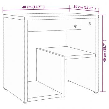 Nachttische 2 Stk. Grau Sonoma 40x30x40 cm Holzwerkstoff