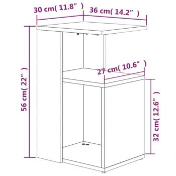 Beistelltisch Grau Sonoma 36x30x56 cm Holzwerkstoff