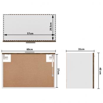 Hängeschrank Braun Eichen-Optik 60x31x40 cm Holzwerkstoff