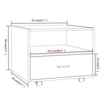 Couchtisch Grau Sonoma 55x55x40 cm Holzwerkstoff