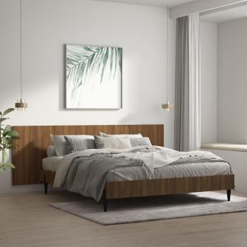 ARDEBO.de - Wand Kopfteil Braun Eichen-Optik 240x1,5x80 cm Holzwerkstoff