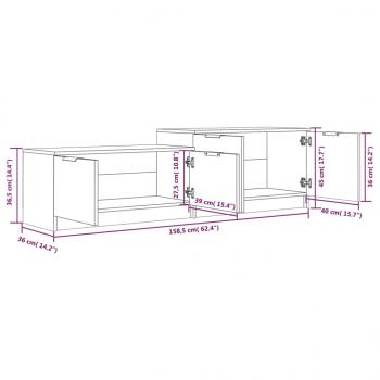 TV-Schrank Räuchereiche 158,5x36x45 cm Holzwerkstoff