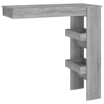 Wand-Bartisch Grau Sonoma 102x45x103,5 cm Holzwerkstoff