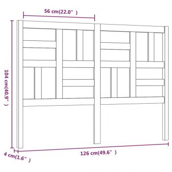 Kopfteil 126x4x104 cm Massivholz Kiefer