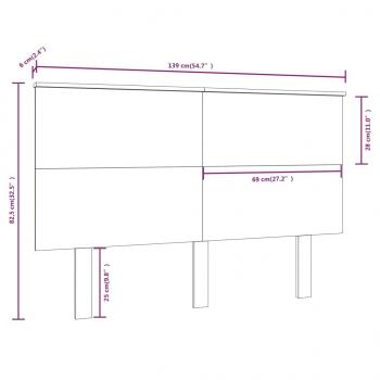 Kopfteil Honigbraun 139x6x82,5 cm Massivholz Kiefer