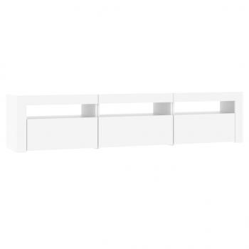 TV-Schrank mit LED-Leuchten Weiß 180x35x40 cm