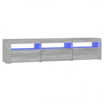 TV-Schrank mit LED-Leuchten Grau Sonoma 180x35x40 cm