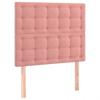 Boxspringbett mit Matratze Rosa 120x200 cm Samt