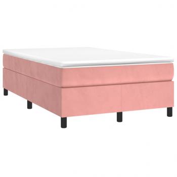 Boxspringbett mit Matratze Rosa 120x200 cm Samt